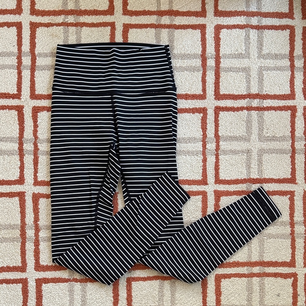 Striped Black and White Leggings
